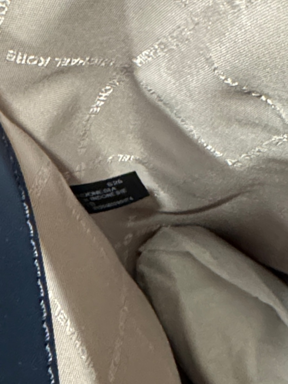 Michael Kors Bag Jet Set Signature Blue White Tote - Picture 15 of 17